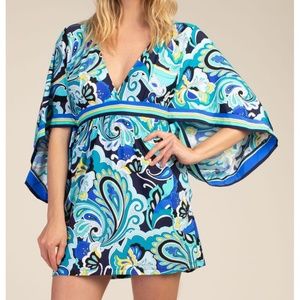 Trina Turk Blue and Green Swim Coverup